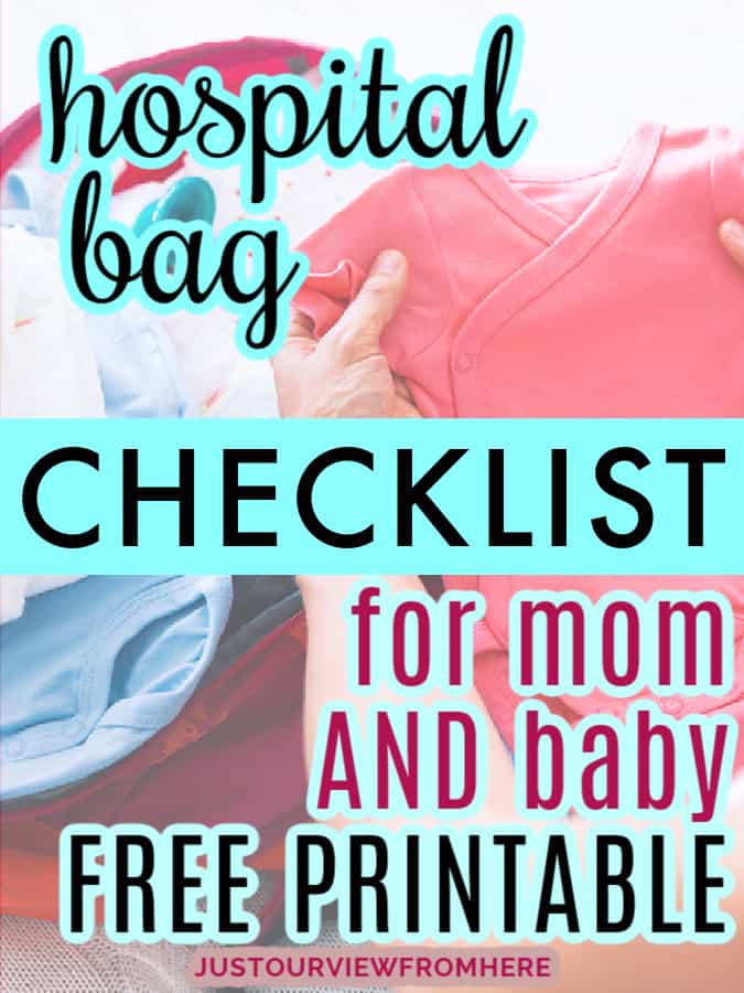 hospital bag checklist pdf
