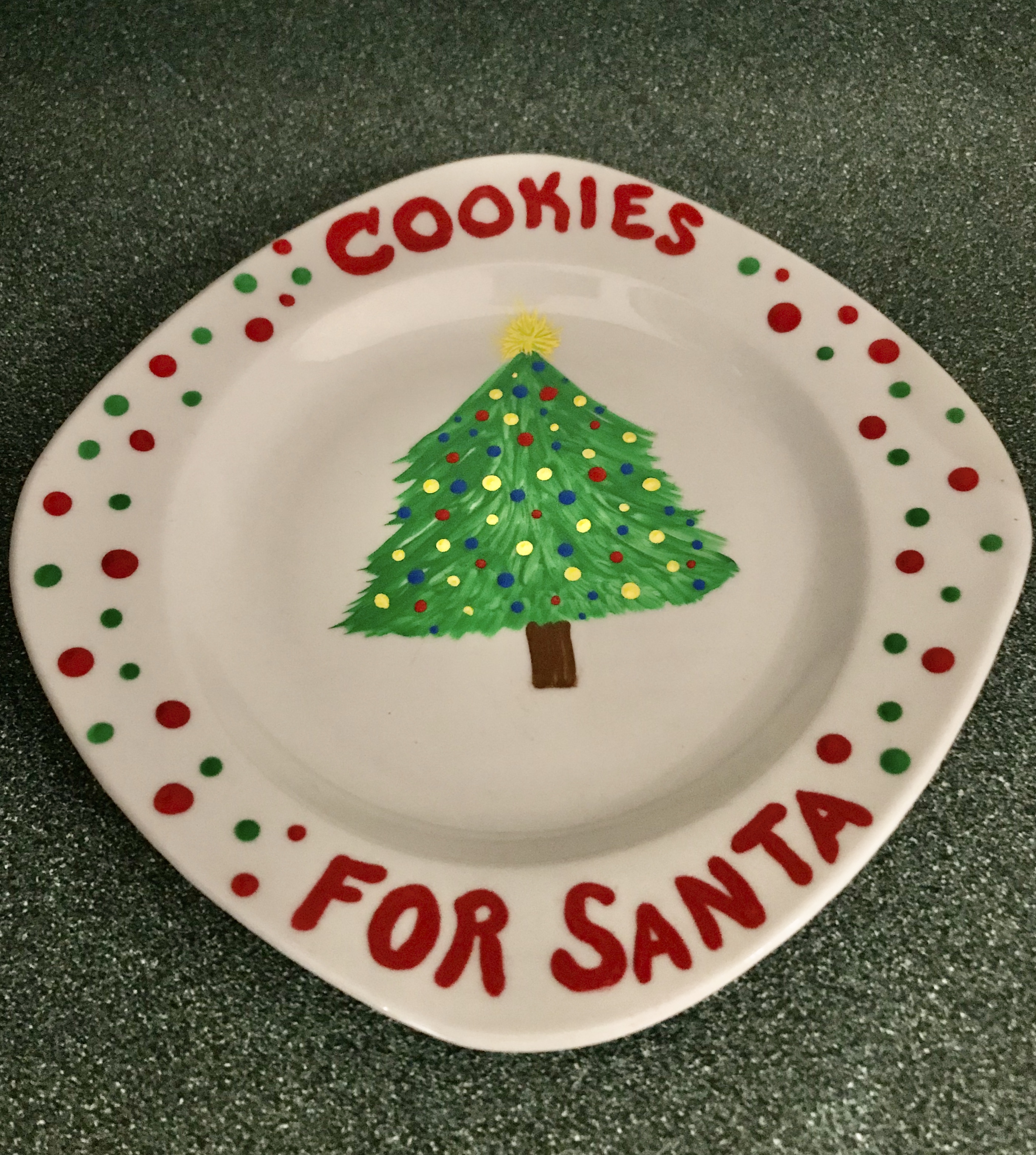 Santa Cookie Plate, Christmas Arts and Crafts for Preschoolers