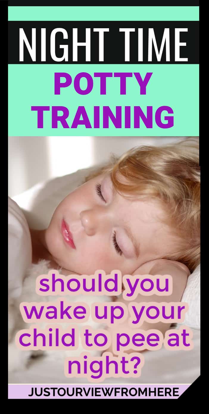 should you wake your child to pee at night when potty training