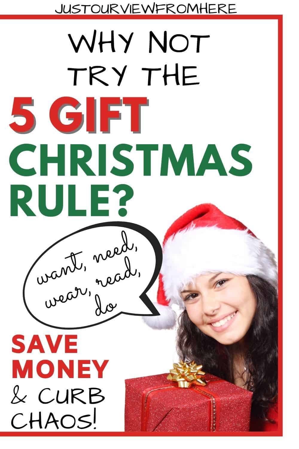want need wear read do 5 gift christmas rule ideas advantages