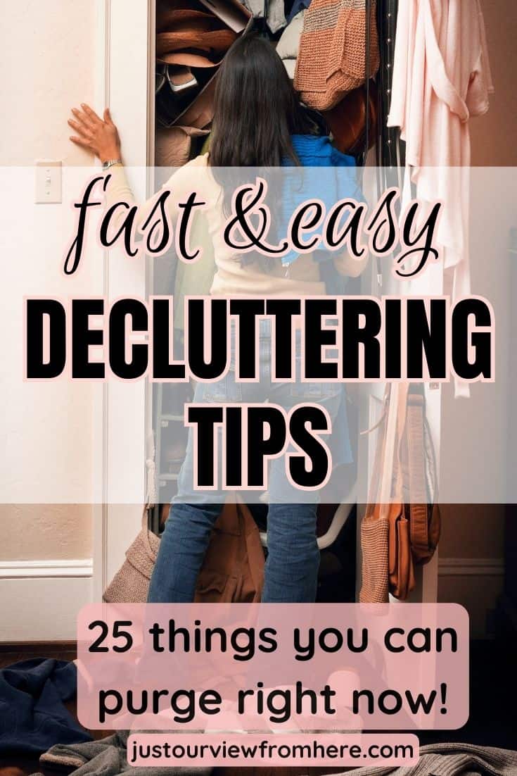 10 minute decluttering projects, fast and easy decluttering tips 25 things to purge right now